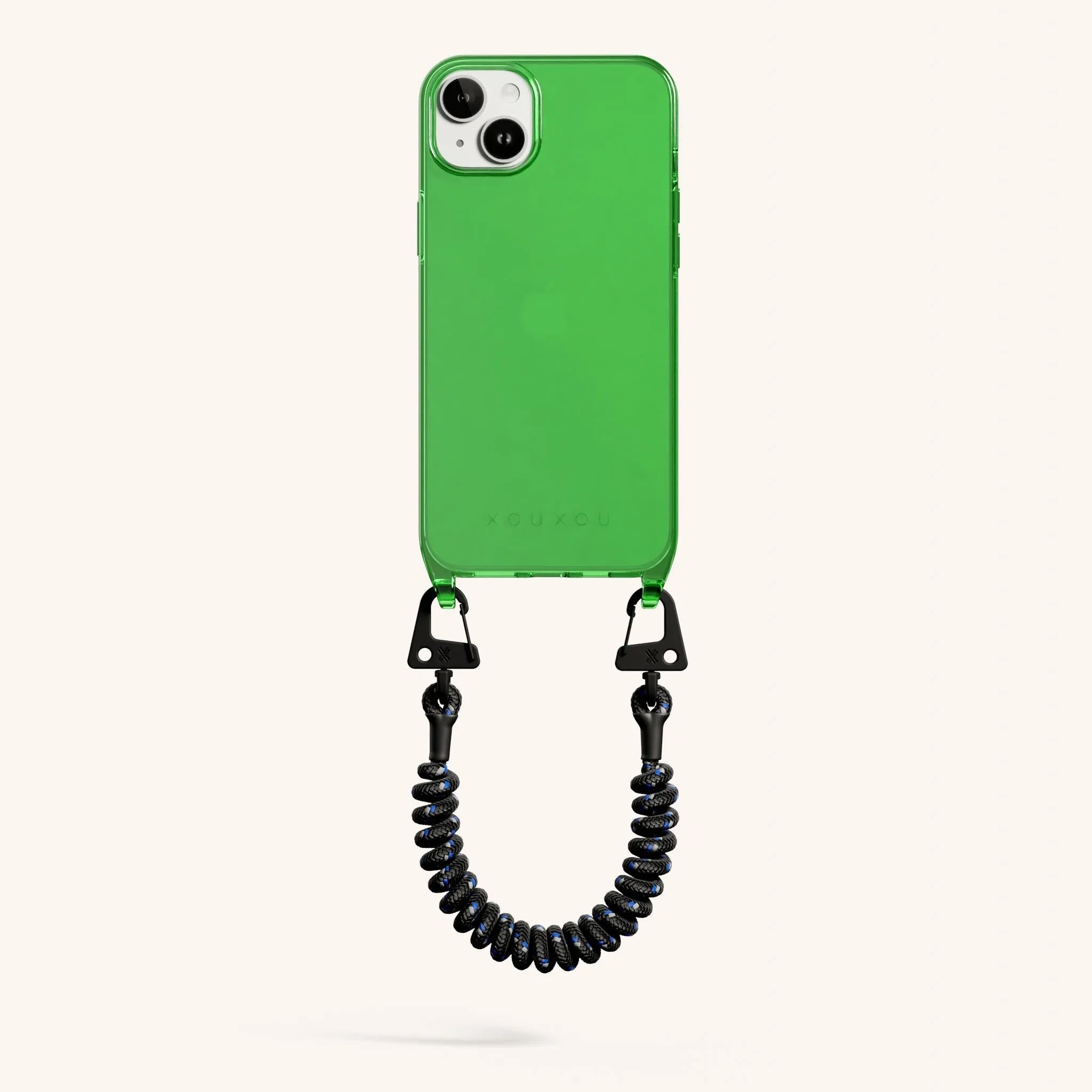 Phone Case with Spiral Rope in Acid Clear   Black