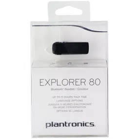 Plantronics Explorer 80 Bluetooth Wireless In-Ear Headset - Black (205020-03)