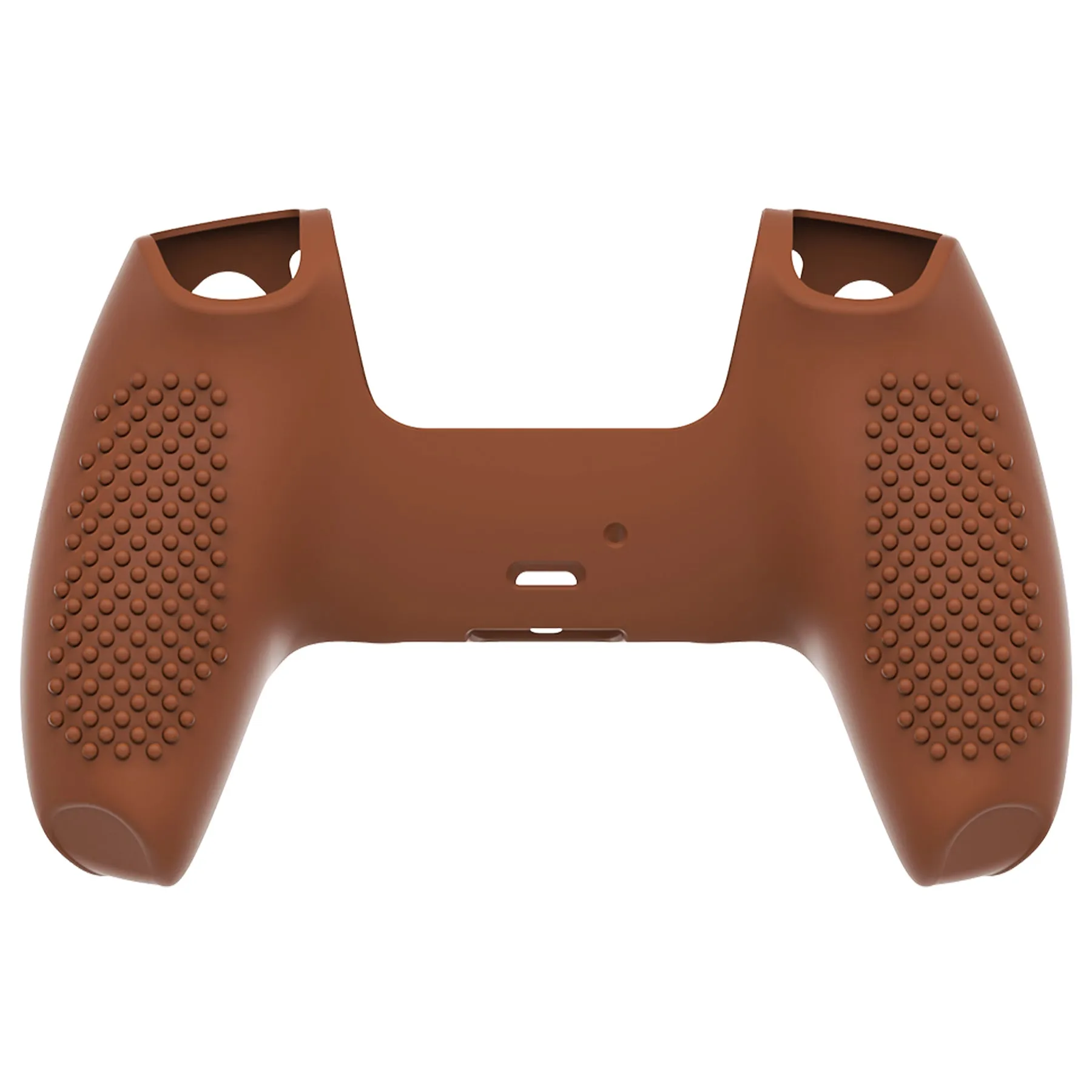 PlayVital 3D Studded Signal Brown Ergonomic Soft Controller Silicone Case Grips for PS5, Rubber Protector Skins with 6 Black Thumbstick Caps for PS5 Controller - TDPF032