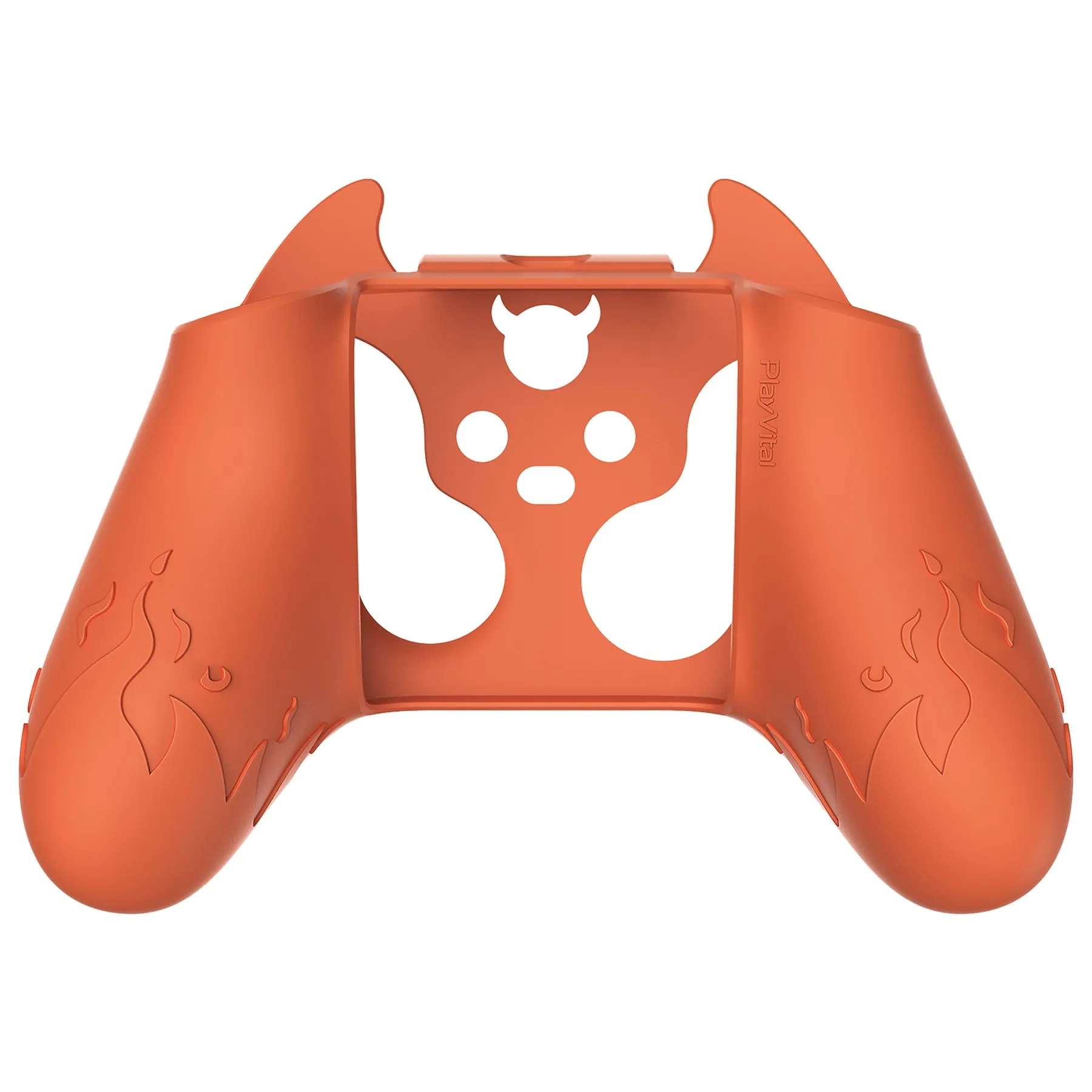 PlayVital Cute Demon Silicone Cover with Thumb Grip Caps for Xbox Series X/S Controller & Xbox Core Wireless Controller - Burnt Orange - PUKX3P004