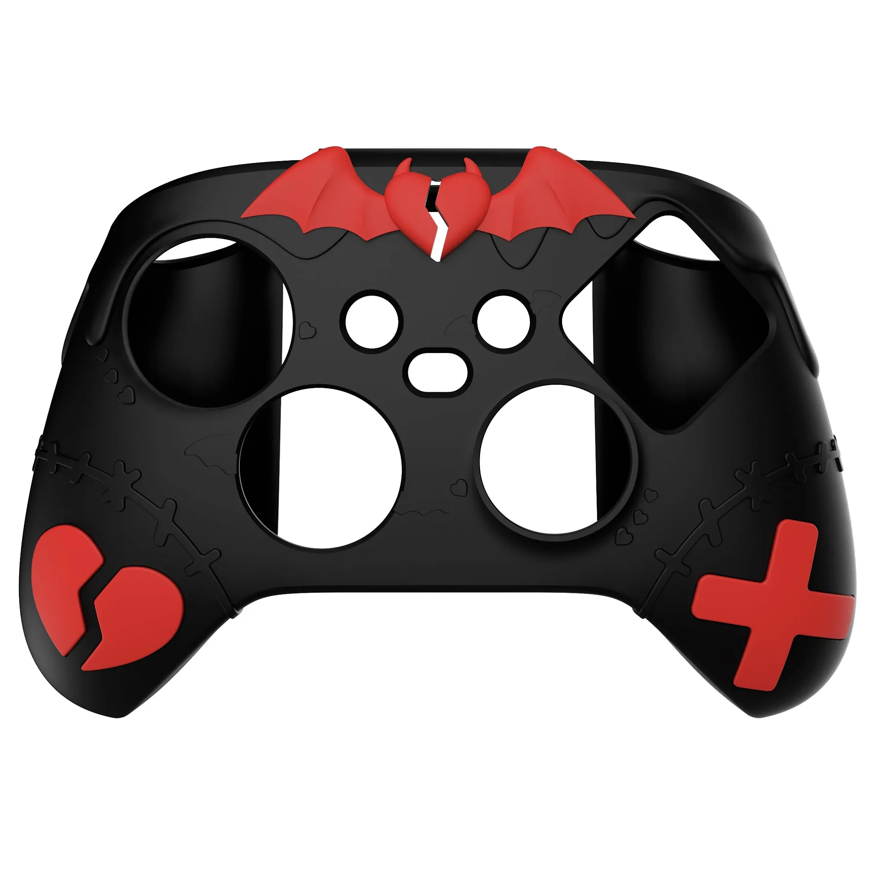 PlayVital Gothic Imp Series Cute Silicone Skin for Xbox Series X/S Controller, Anti-Slip Grip Silicone Cover, Protective Silicone Case for Xbox Core Controller with Thumb Grips - Black - ZEEX3P001