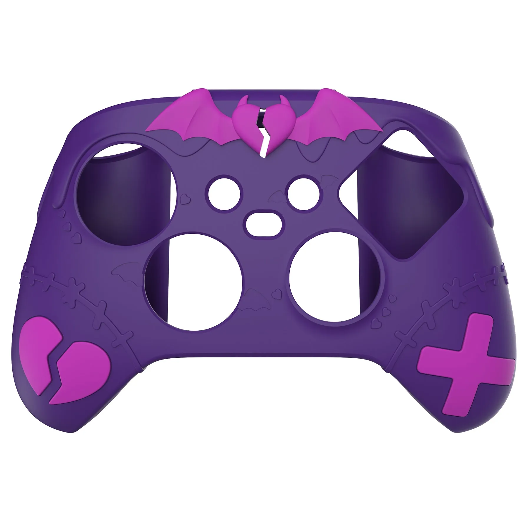 PlayVital Gothic Imp Series Cute Silicone Skin for Xbox Series X/S Controller, Anti-Slip Grip Silicone Cover, Protective Silicone Case for Xbox Core Controller with Thumb Grips - Purple - ZEEX3P002