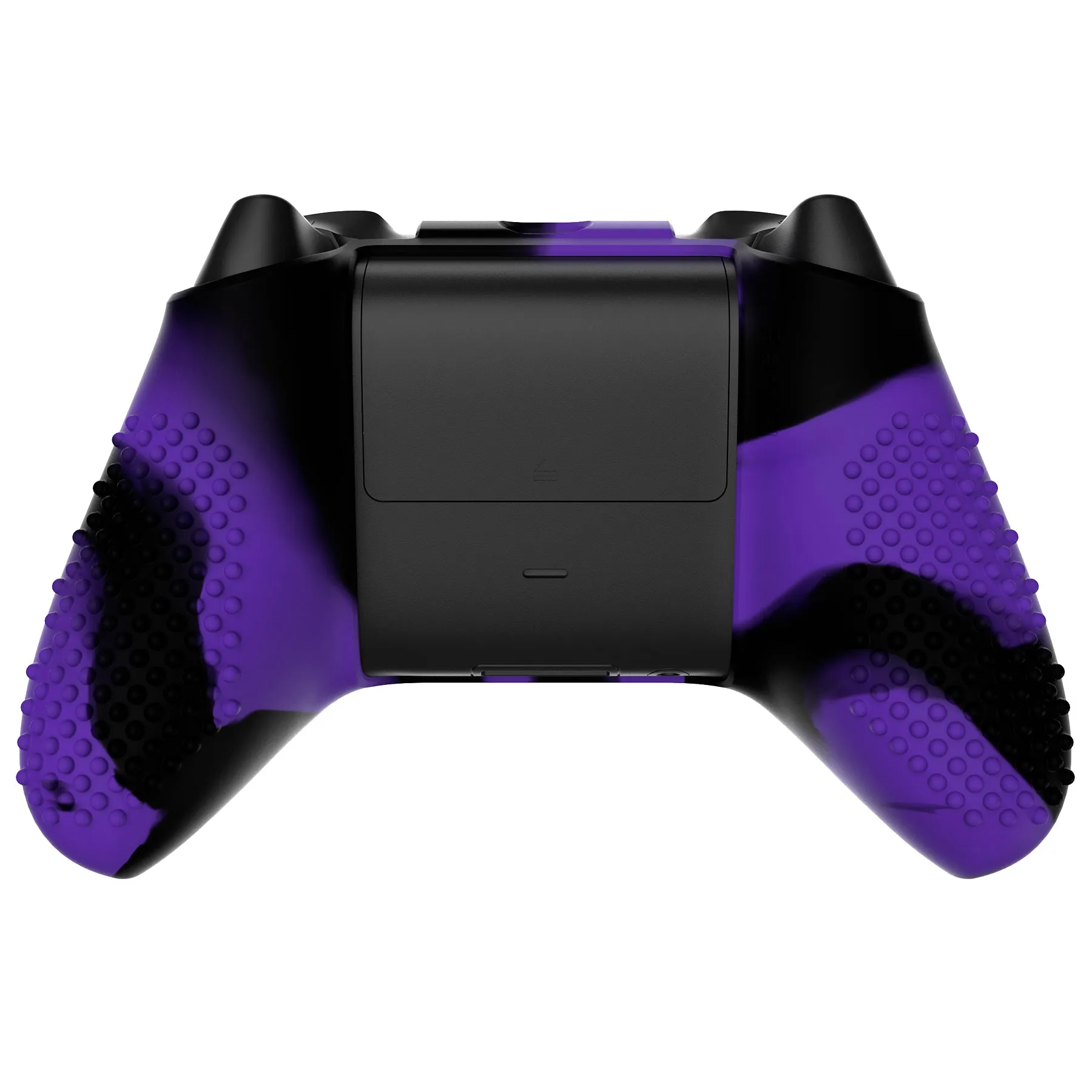 PlayVital Purple & Black 3D Studded Edition Anti-slip Silicone Cover Skin for Xbox Series X Controller, Soft Rubber Case Protector for Xbox Series S Controller with 6 Black Thumb Grip Caps - SDX3022