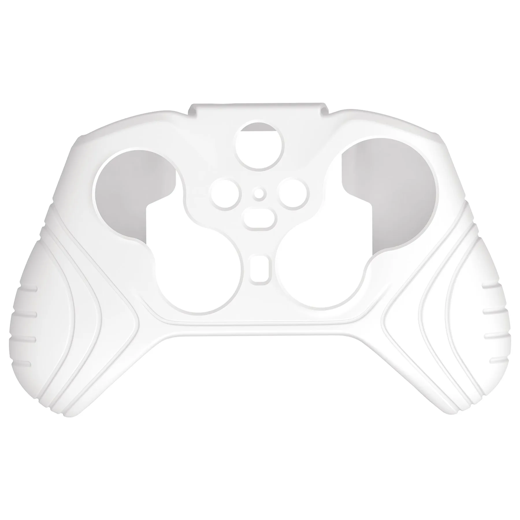 PlayVital Samurai Edition Anti Slip Silicone Case Cover for Xbox Elite Wireless Controller Series 2, Ergonomic Soft Rubber Skin Protector for Xbox Elite Series 2 with Thumb Grip Caps - White - XBE2M002