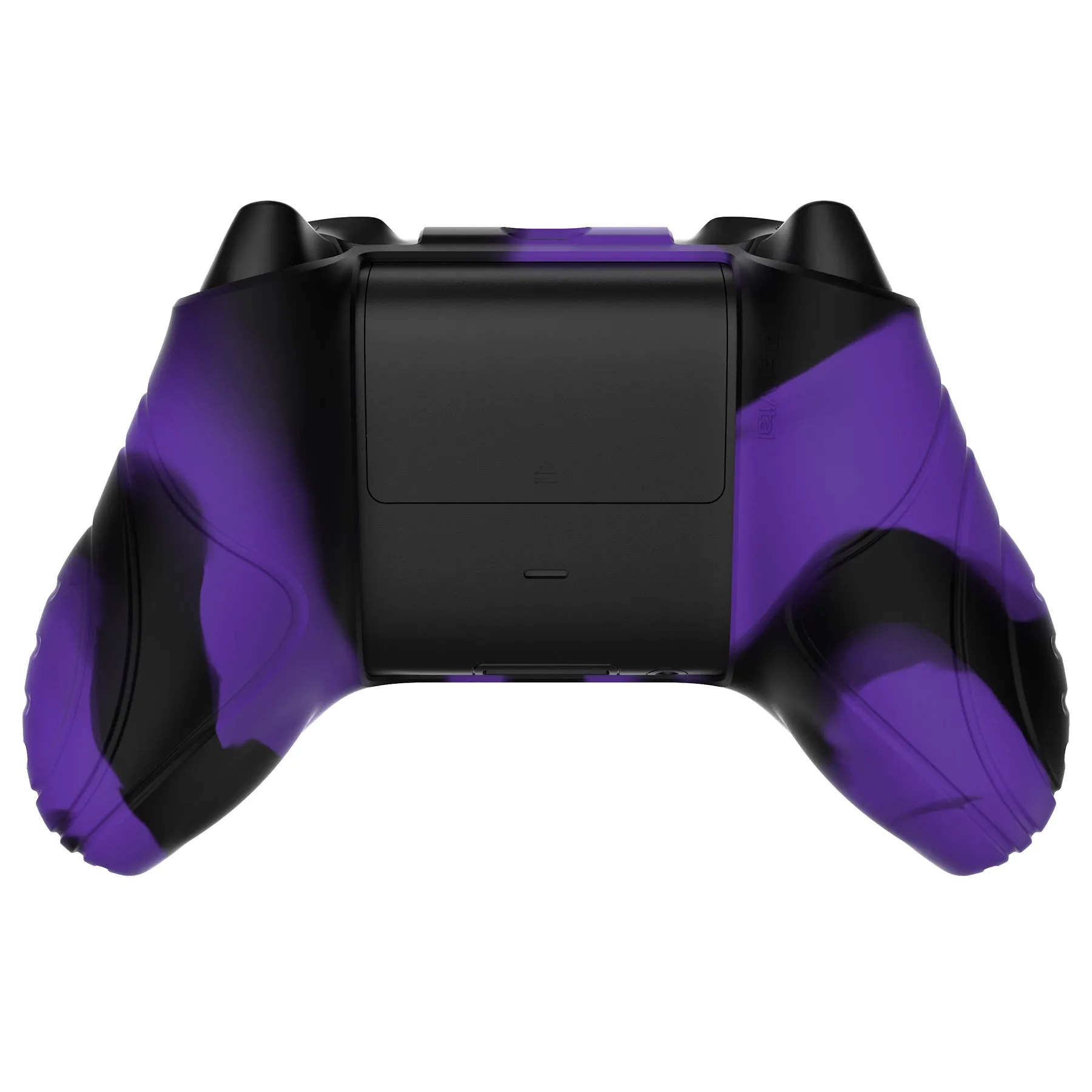 PlayVital Samurai Edition Purple & Black Anti-slip Controller Grip Silicone Skin, Ergonomic Soft Rubber Protective Case Cover for Xbox Series S/X Controller with Black Thumb Stick Caps - WAX3023