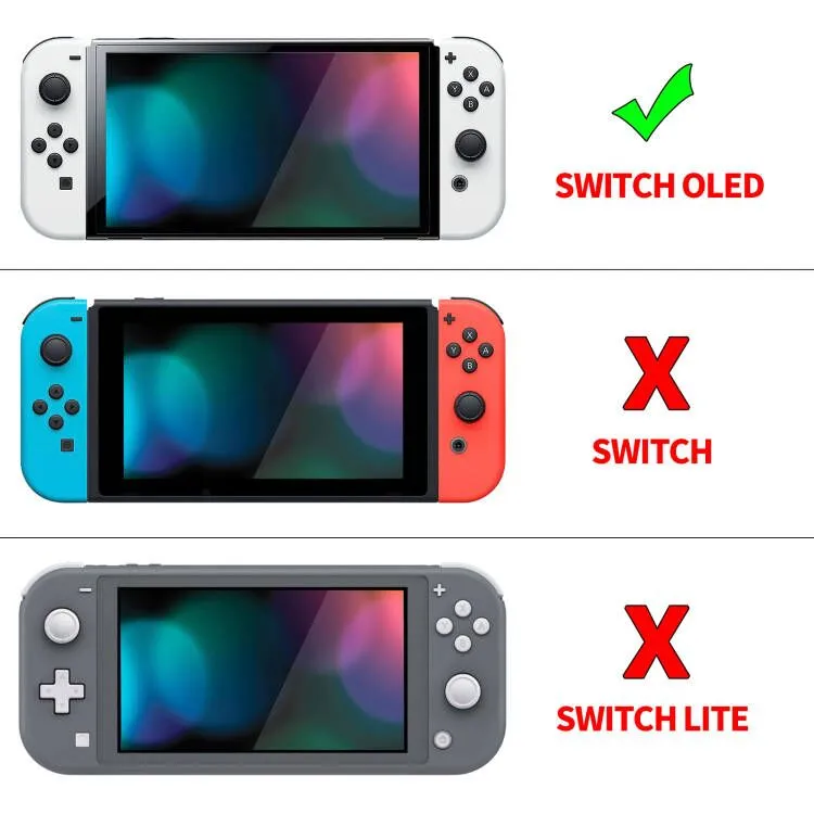 PlayVital ZealProtect Soft Protective Case for Nintendo Switch OLED, Flexible Protector Joycon Grip Cover for Nintendo Switch OLED with Thumb Grip Caps & ABXY Direction Button Caps - Moon Night Halloween - XSOYV6022