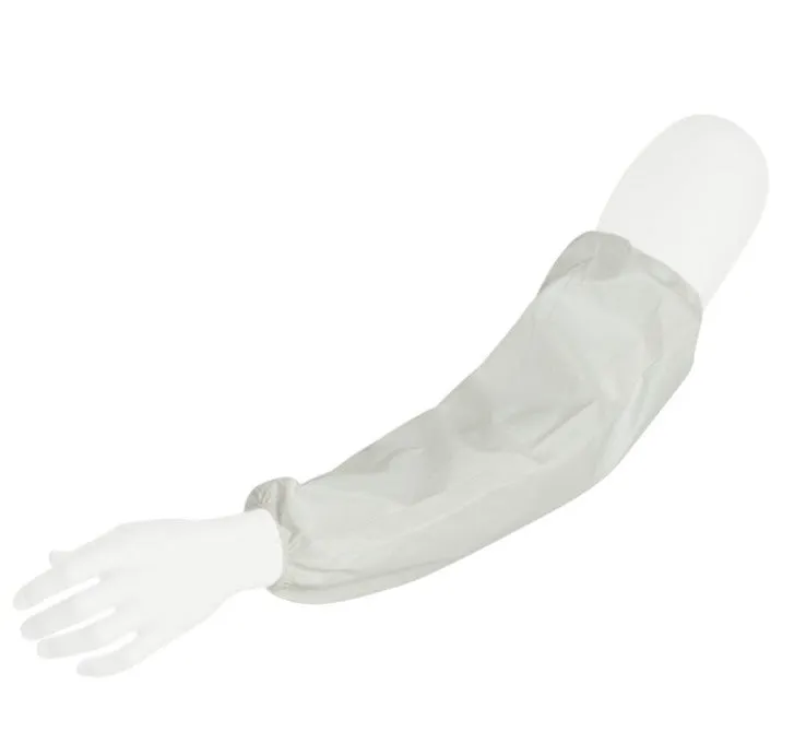 Protective Sleeve - DuPont ProShield® 60 18" Long, Elastic at Both Ends, Serged Seams, White (Case of 200) NG500S