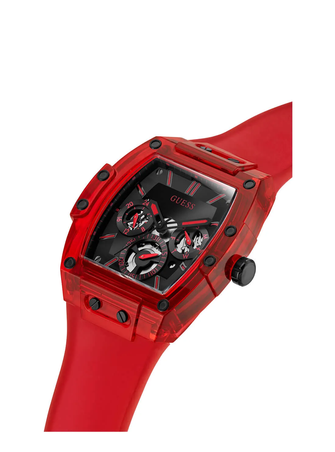 Red Phoenix Transparent Silicone Watch