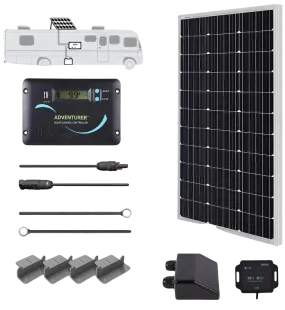 Renogy RNG-KIT-RV100D-ADV30-US 100 Watt 12 Volt Solar RV Kit New