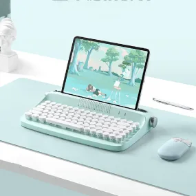 Retro Ipad Bluetooth Keyboard Mouse Set Cute Office