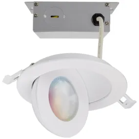 RGB & Tunable White 9 Watt; LED Gimbaled Downlight; 4 Inch