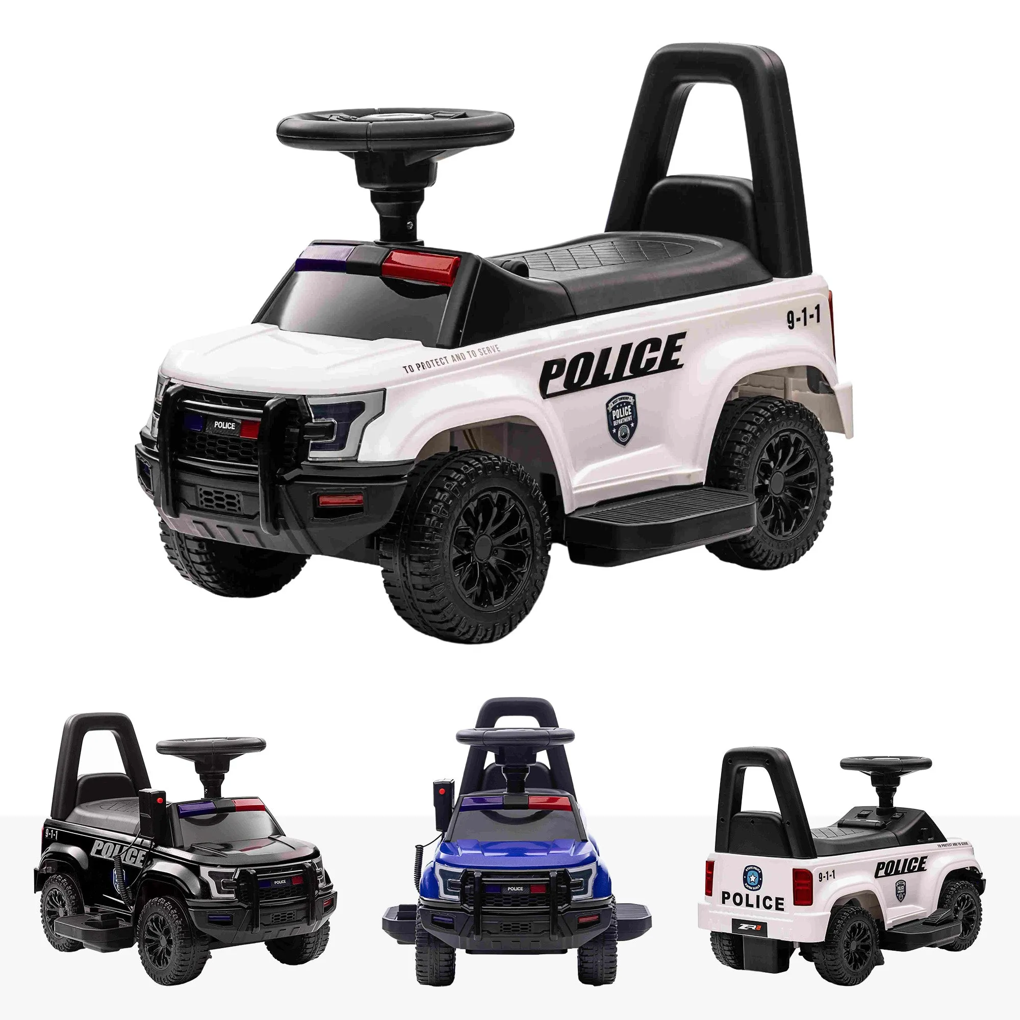 RiiRoo 6V Police Pursuit Push Along & Electric