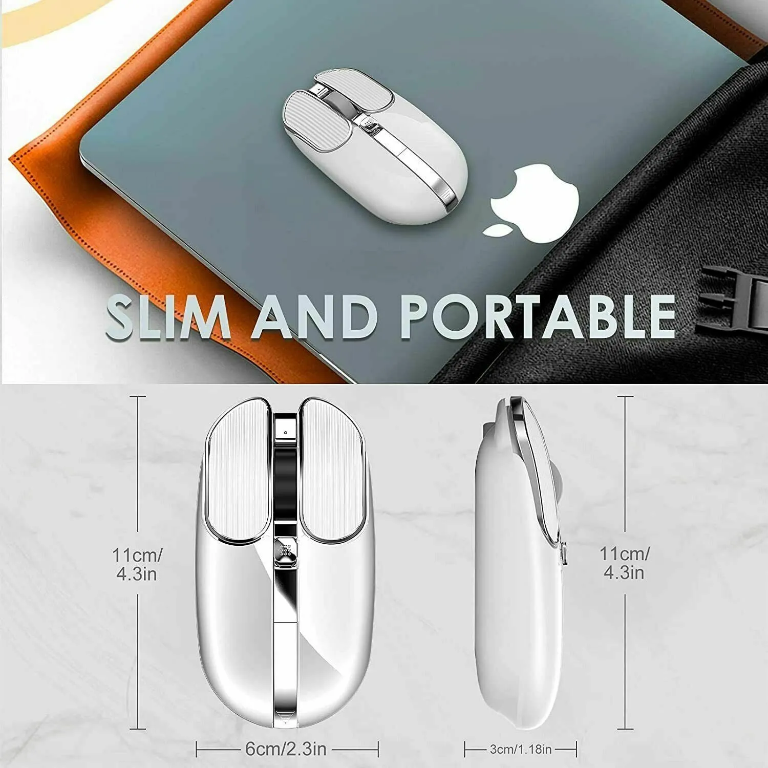 Smooth touch Mouse Wireless USB Noiseless Click for PCMac Laptop Windows Office