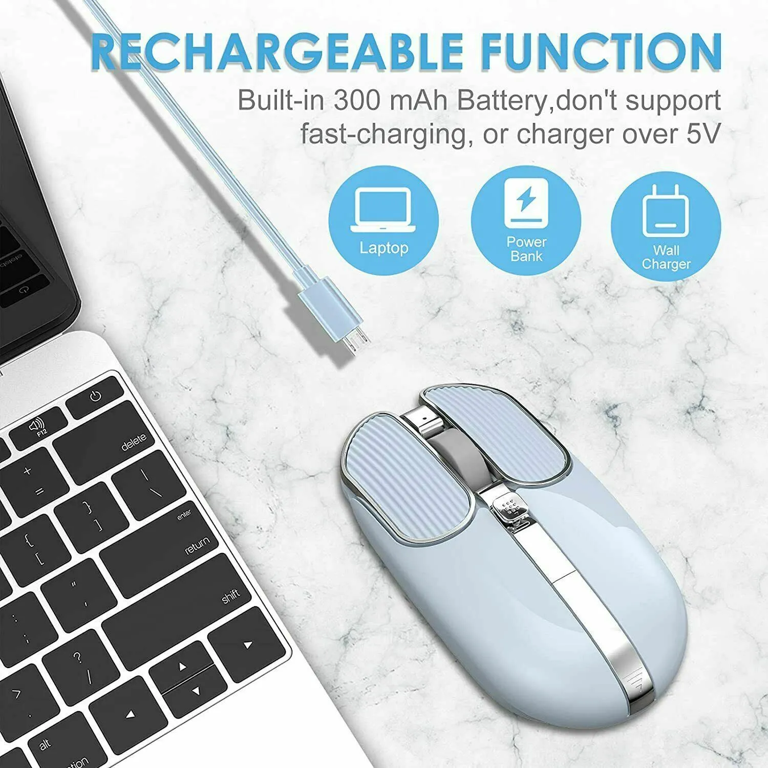 Smooth touch Mouse Wireless USB Noiseless Click for PCMac Laptop Windows Office