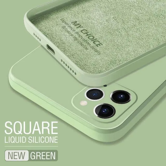 Square Pastel Silicone iPhone Case