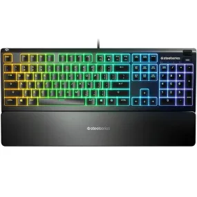 SteelSeries Apex 3 RGB Whisper-Quiet Keys Gaming Keyboard Water Resistant