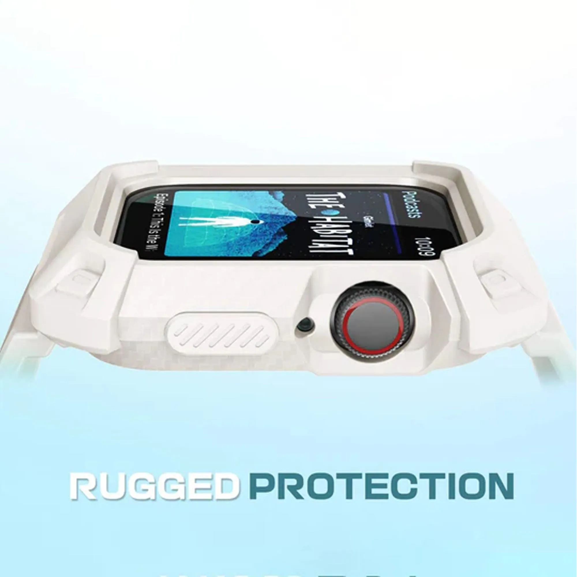 Supcase UB Pro Rugged Wristband Case for for Apple Watch ( 45mm - 44mm ) Series 8 - SE2 - 7 - 6 - SE - 5 - 4 - White (Barcode: 843439111622 )