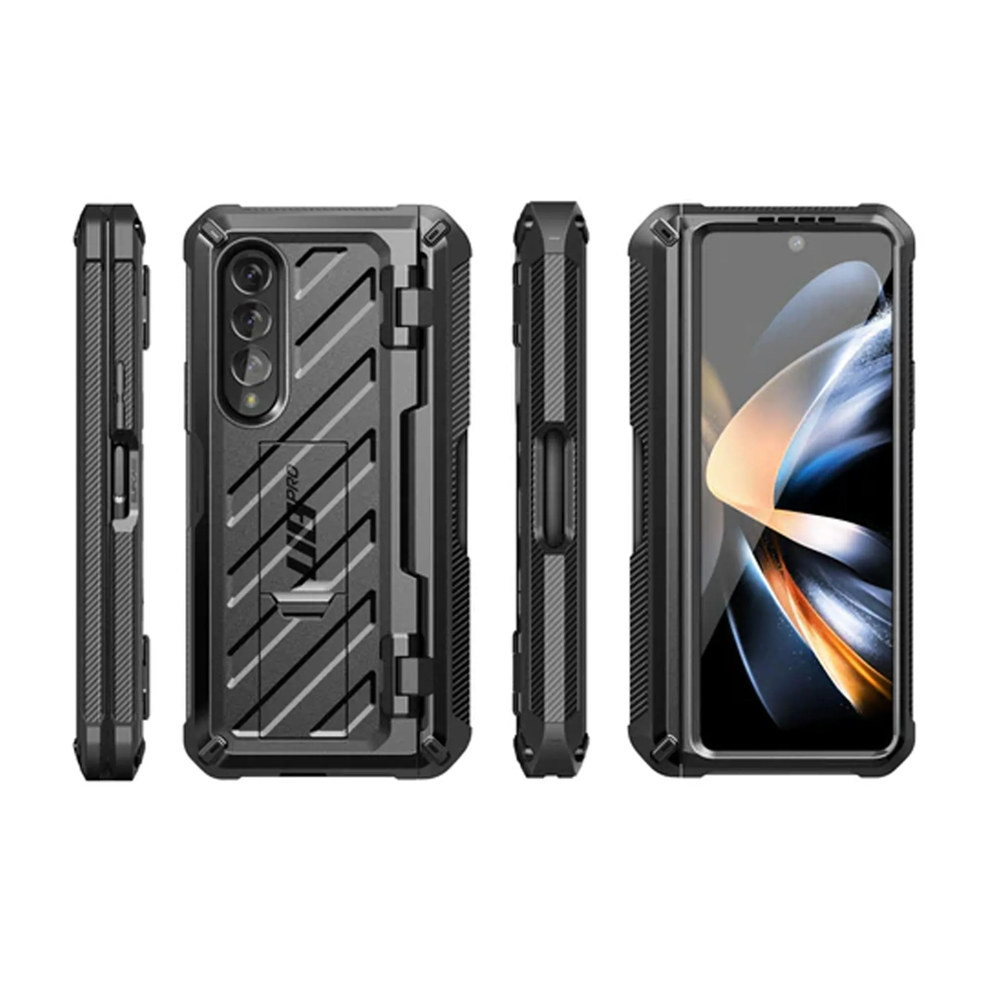 Supcase Unicorn Beetle Pro Rugged Case for Samsung Galaxy Z Fold 3 with Built-in Screen Protector - Black