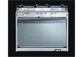 Techimpex Mariner 3 Cooker - 3 Burner Hob, Oven & Grill, Pan Clamps, Gimbals - Stainless Steel Oven Interior