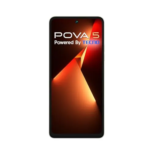 TECNO Pova 5 (Amber Gold, 8GB RAM,128GB Storage) | Segment 1st 45W Ultra Fast Charging | 6000mAh Big Battery | 50MP AI Dual Camera | 3D Textured Design | 6.78”FHD  Display