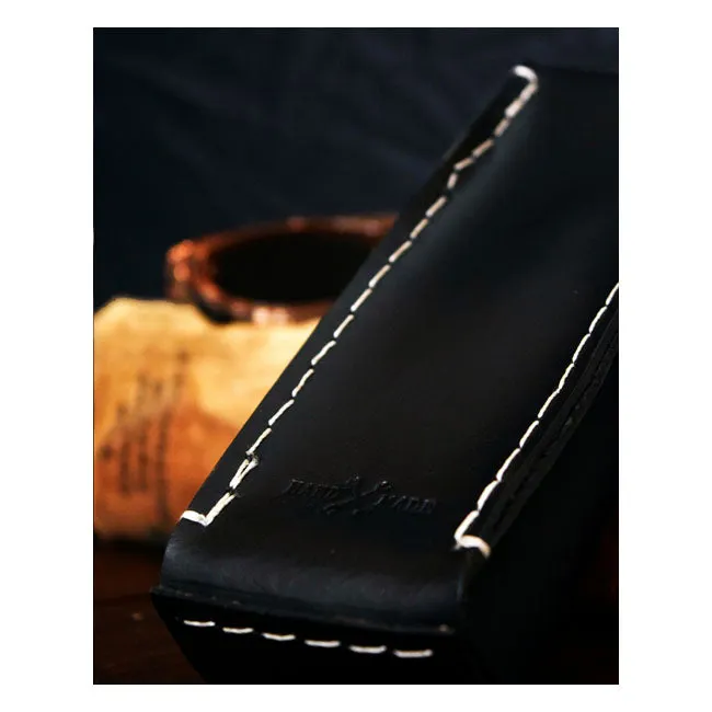 Trip Machine  - Sun Glasses Case - Black Leather