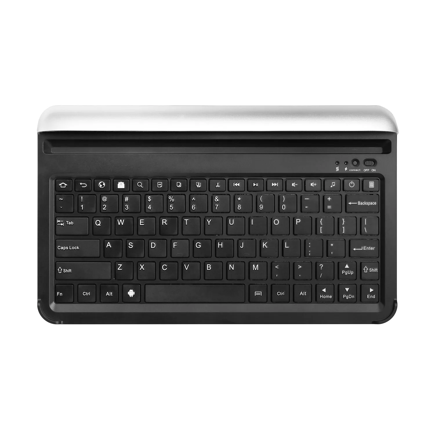 Ultra-portable Wireless Keyboard with Built-in Stand for  MX1080 and  EX1080 in Silver