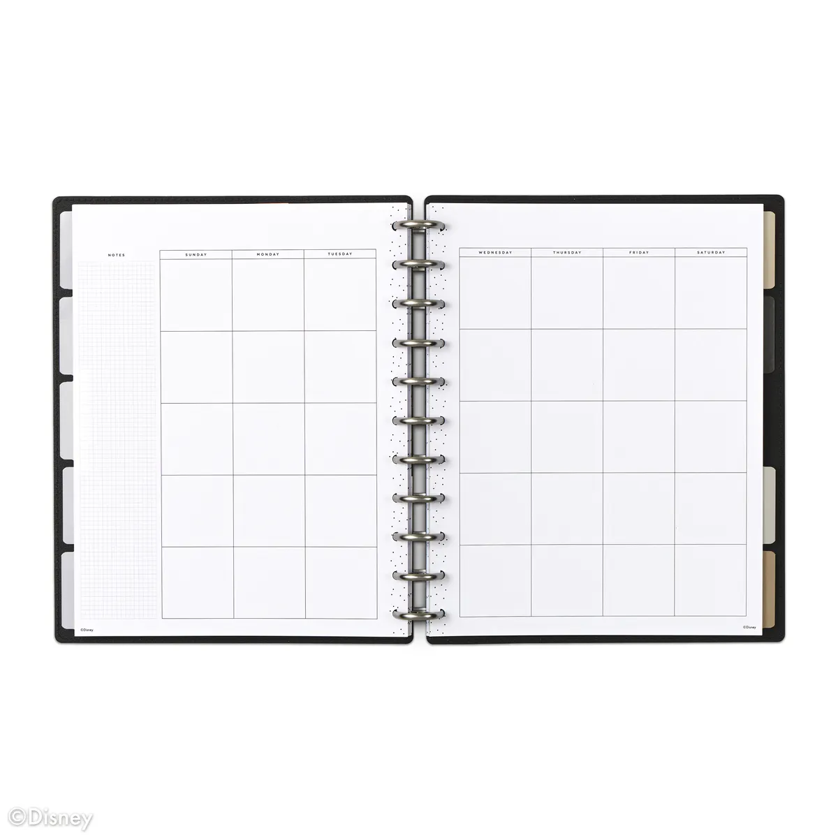 Undated DELUXE Disney Mod Mickey Mouse Customizable Planner -  Big Horizontal Layout - 12 Months