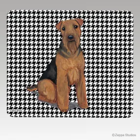 Welsh Terrier Houndstooth Mouse Pad