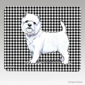 West Highland White Terrier Houndstooth Mouse Pad