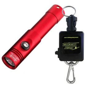 X-ADVENTURER M1500 DIVE TORCH   RETRACTOR COMBO - RED