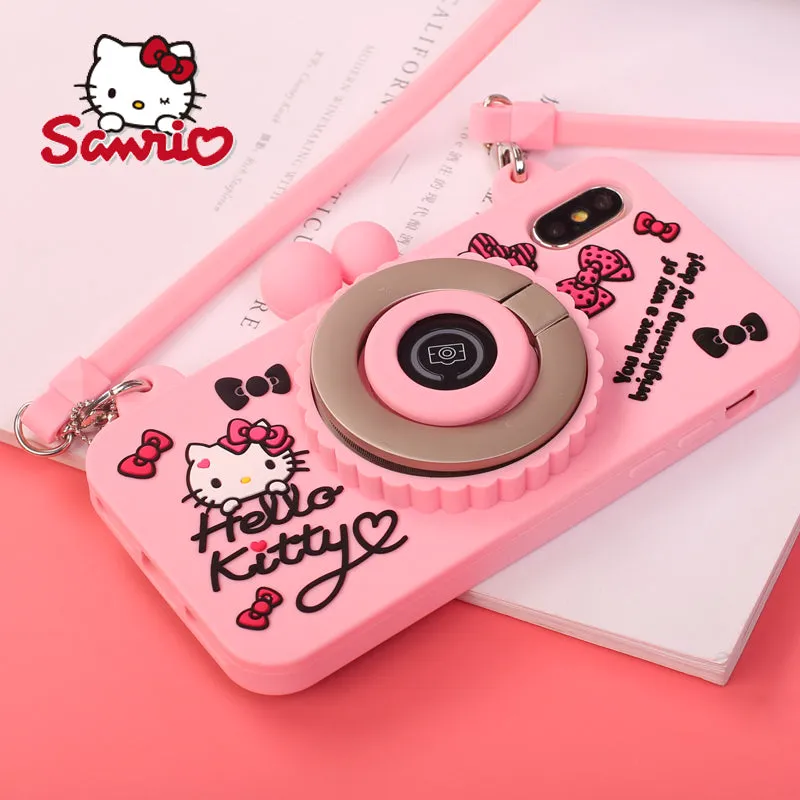 X-Doria Wit Hello Kitty Camera Bluetooth Self Timer 3D Silicone Shockproof Case for Apple iPhone XS/X