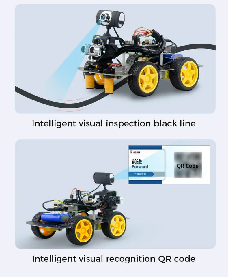 XR-DS Raspberry Pi AI vision smart programmable Robot Car Kit