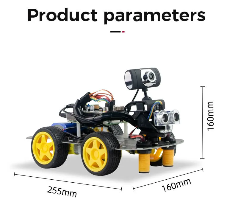 XR-DS Raspberry Pi AI vision smart programmable Robot Car Kit