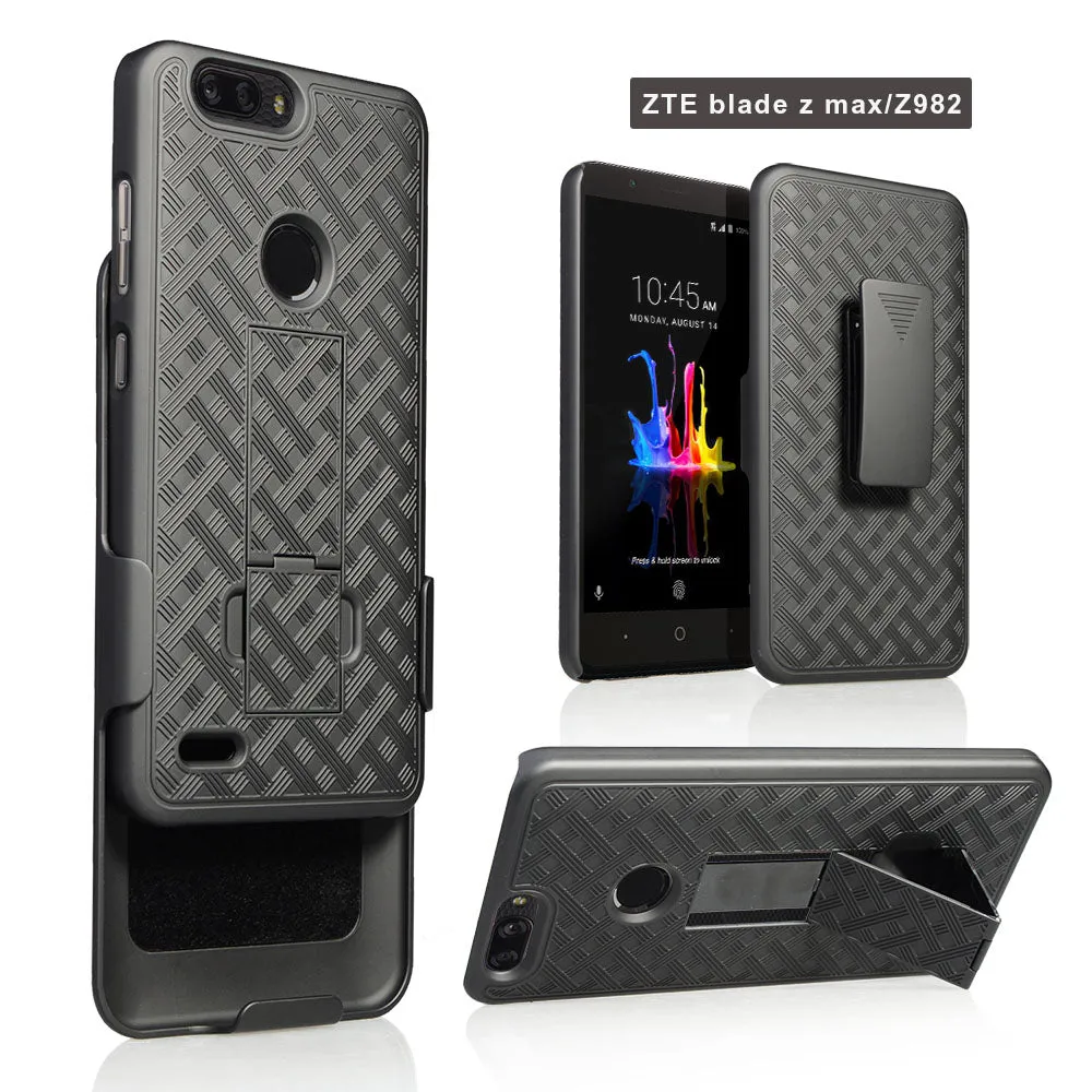 ZTE Sequoia Case, Blade Z Max, ZTE Z982 Case, Slim Rotating Swivel Clip Rugged Holster Shell Combo Case Cover for ZTE Sequoia