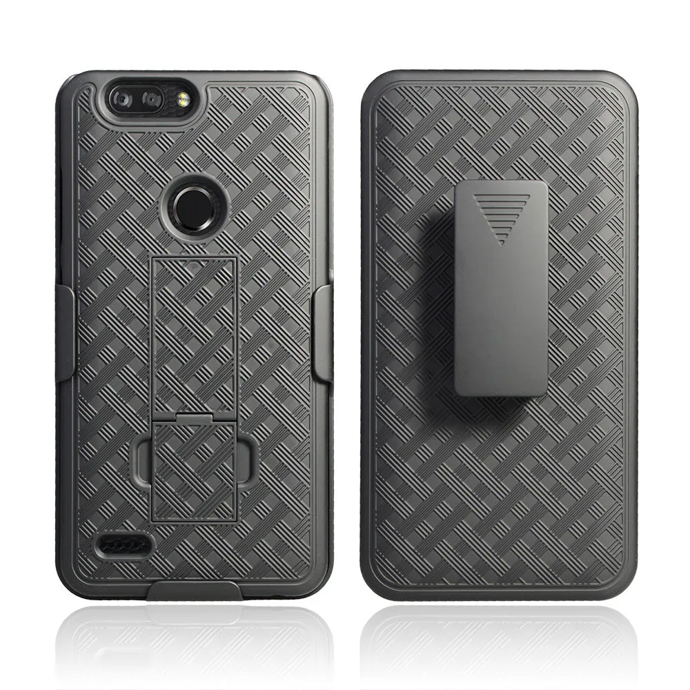 ZTE Sequoia Case, Blade Z Max, ZTE Z982 Case, Slim Rotating Swivel Clip Rugged Holster Shell Combo Case Cover for ZTE Sequoia